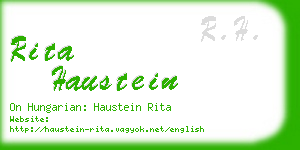 rita haustein business card